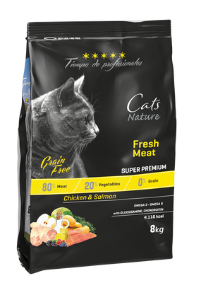 Pienso Gatos Tiempo de Profesionales Grain Free Pollo y Salmon 8 kg